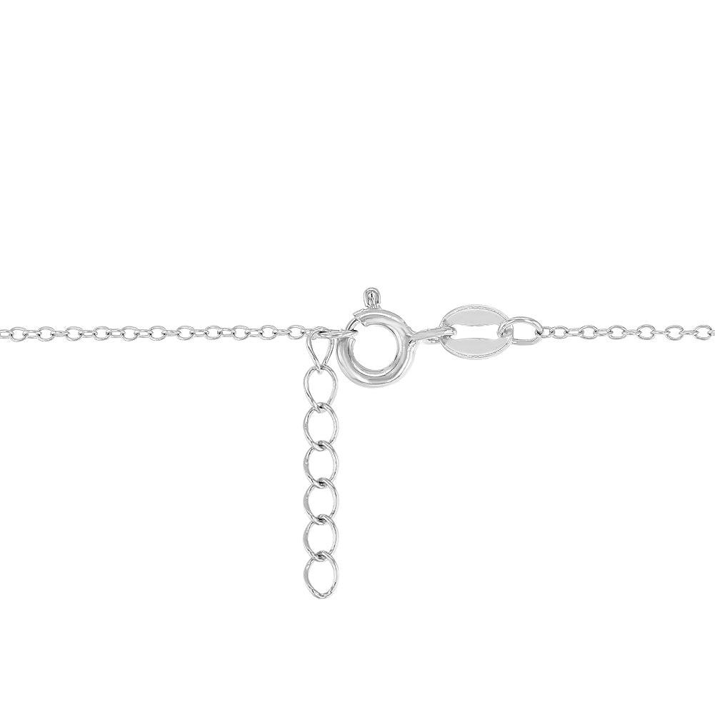 Dainty CZ Rosary & Cross Toddler / Kids / Girls Pendant/Necklace Religious - Sterling Silver