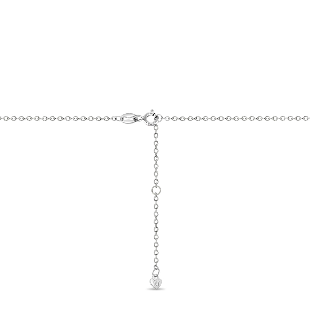 Engraved Medal Heart Cutout Women's Pendant/Necklace - Sterling Silver