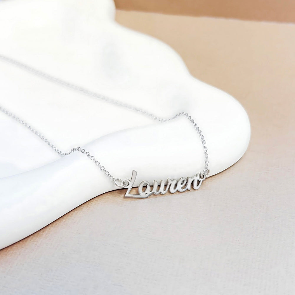 Bliss Custom Name Kids / Children's Necklace - Sterling Silver