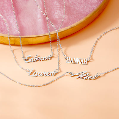 Princess Custom Name Kids / Children's Necklace - Sterling Silver