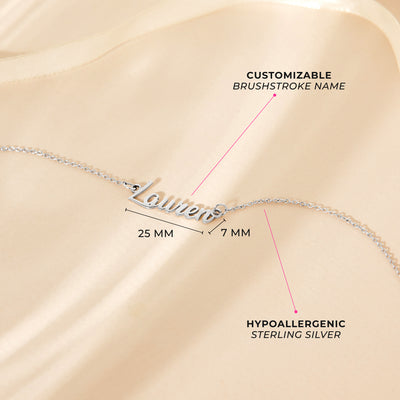 Bliss Custom Name Kids / Children's Necklace - Sterling Silver