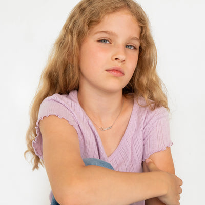 Bliss Custom Name Kids / Children's Necklace - Sterling Silver