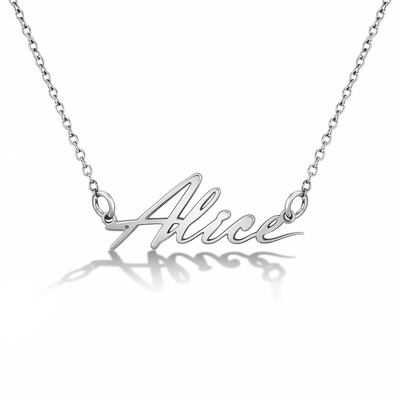Wisk Custom Name Women's Necklace - Sterling Silver