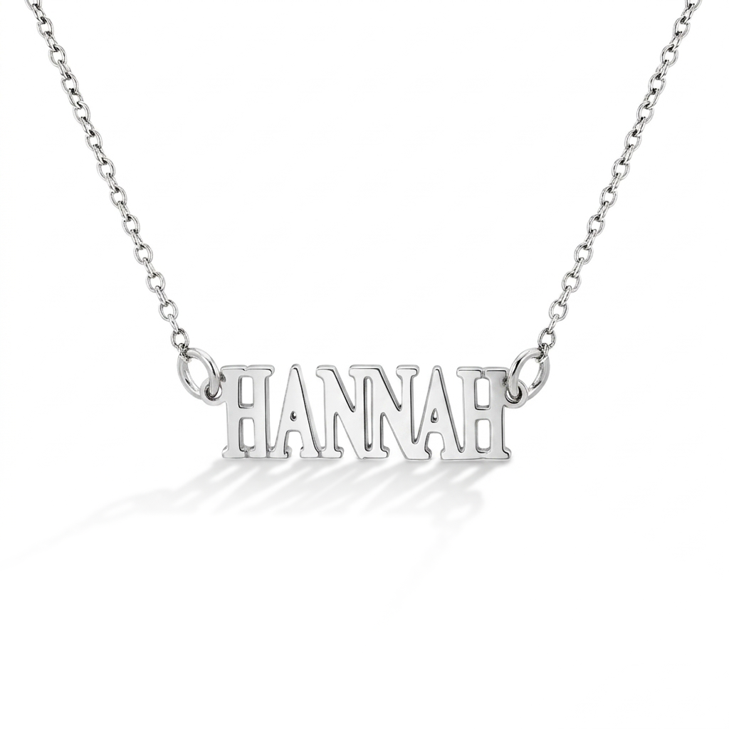 Zephyr Custom Name Women's Necklace - Sterling Silver