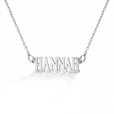 Zephyr Custom Name Kids / Children's Necklace - Sterling Silver