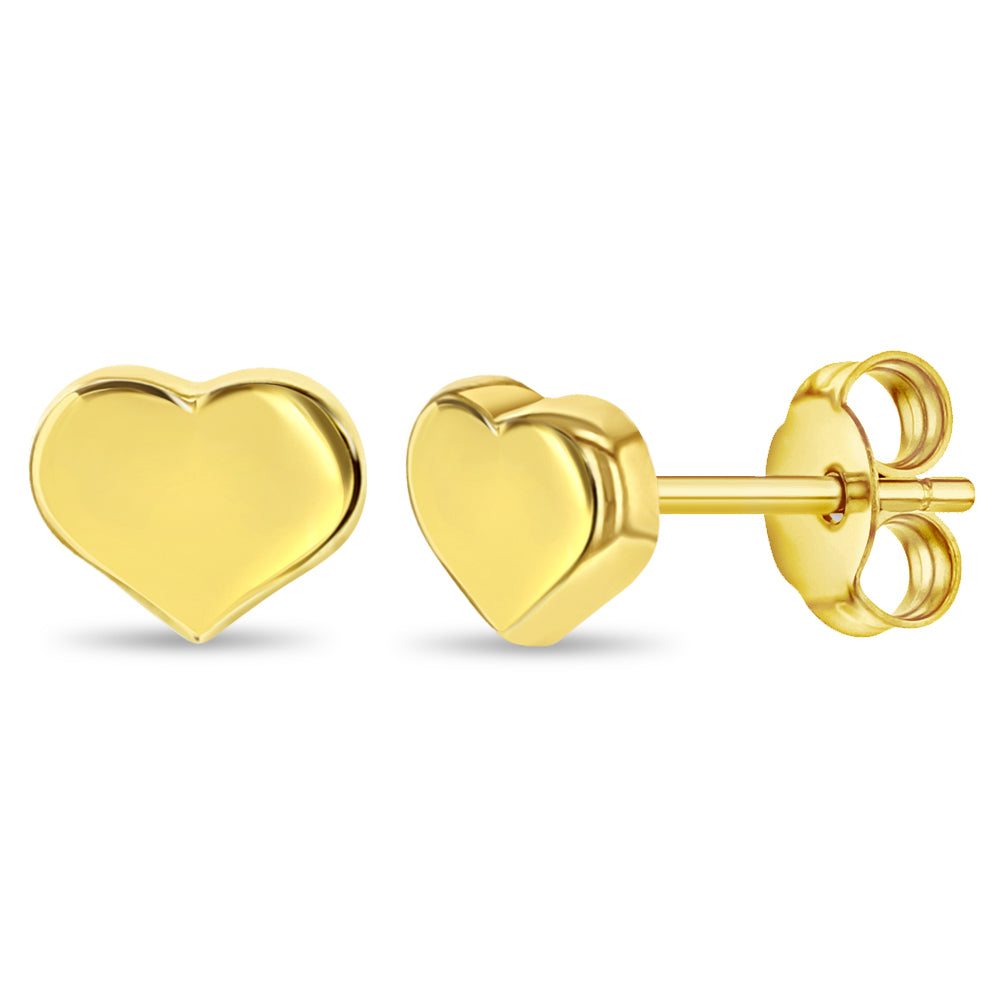 14k Gold Mini Heart Women's Earrings