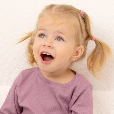 14k Gold Heart Lock Kids / Children's / Girls Safety Screw Back Earrings