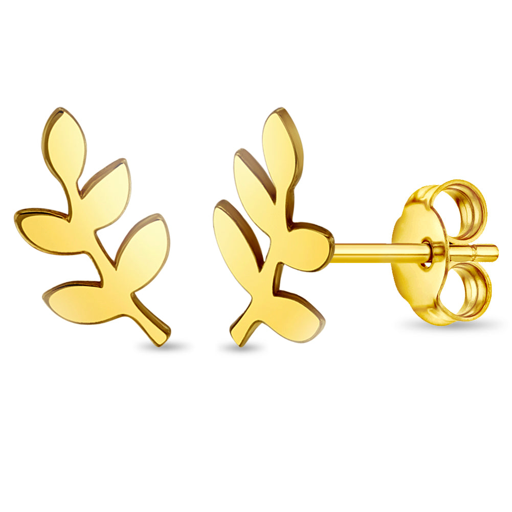 14k Gold Leaf Women's Earrings