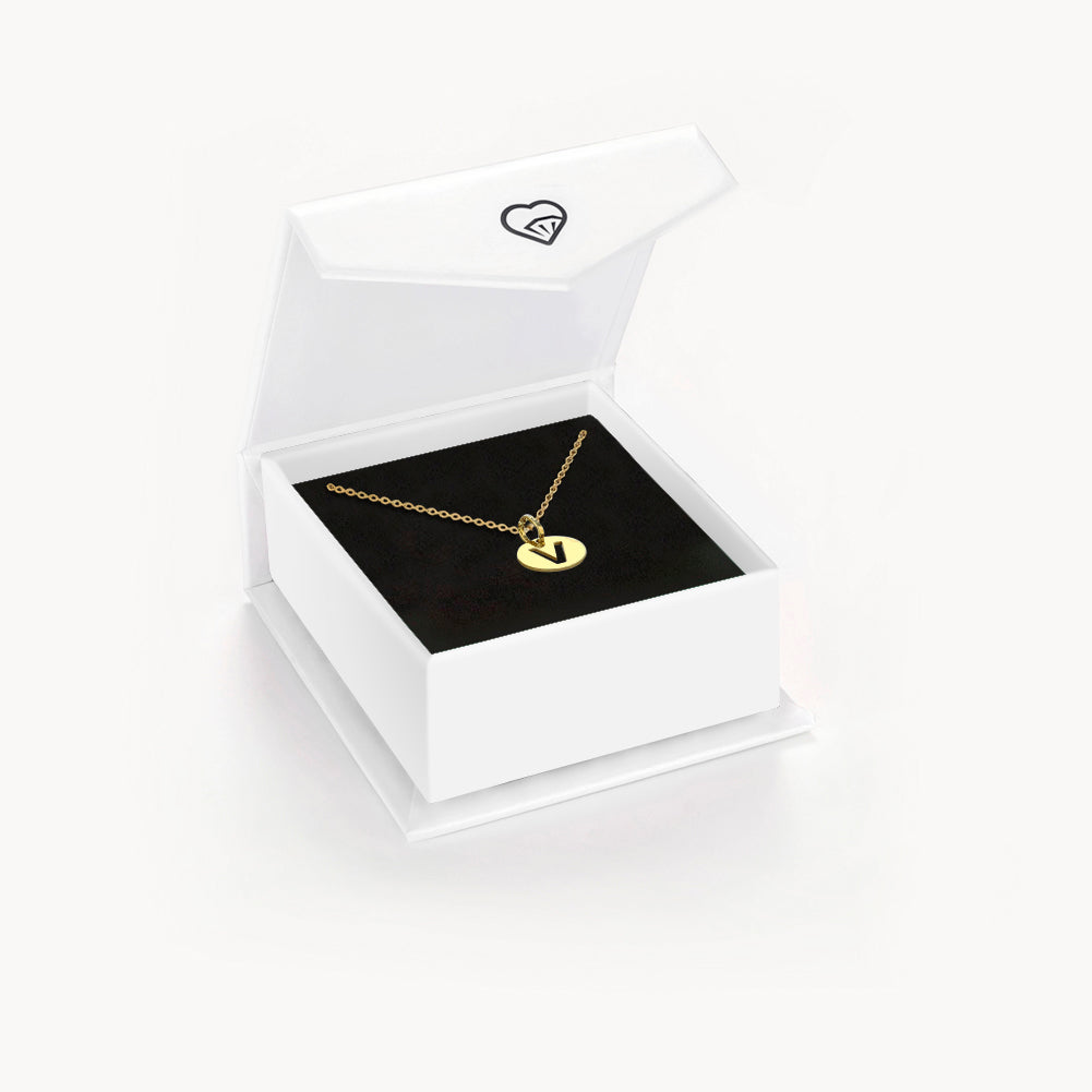 14k Gold Coin Initial Women's Pendant/Necklace