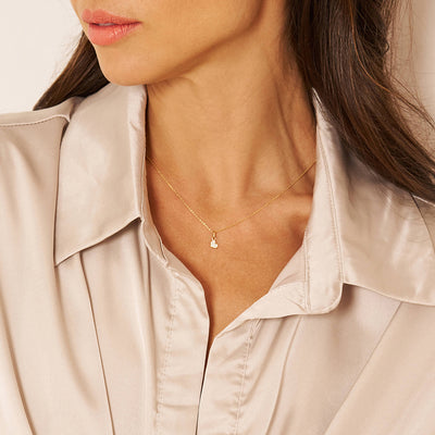 14k Gold Pave Heart Women's Pendant/Necklace