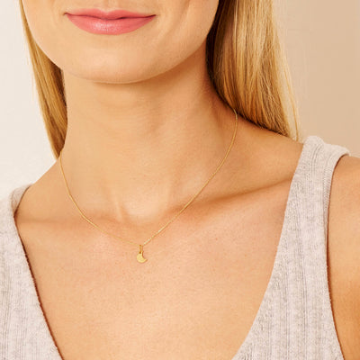 14k Gold Moon Women's Pendant/Necklace