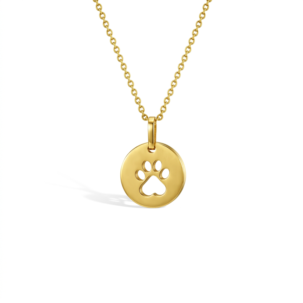 14k Gold Dog Paw Women's Pendant