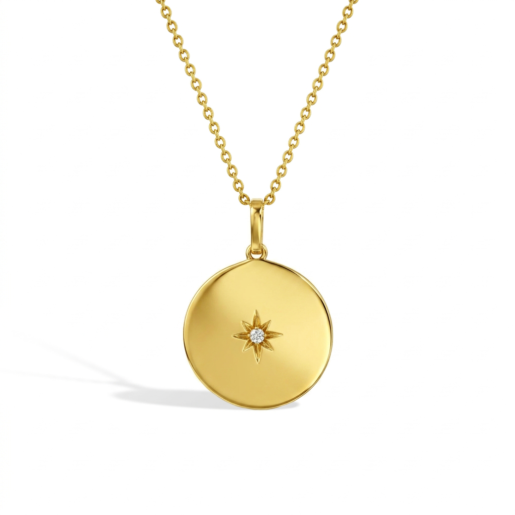 14k Gold Sunburst Women's Pendant