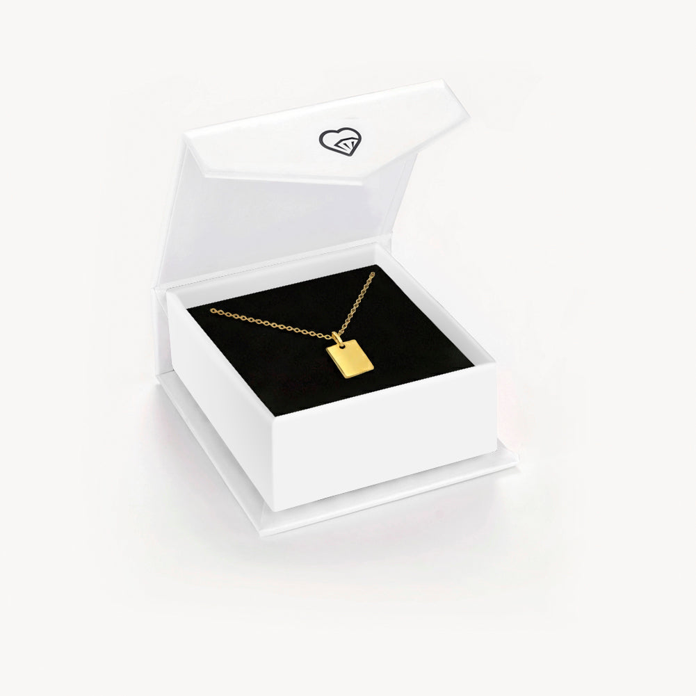 14k Gold Square Tag Women's Pendant/Necklace