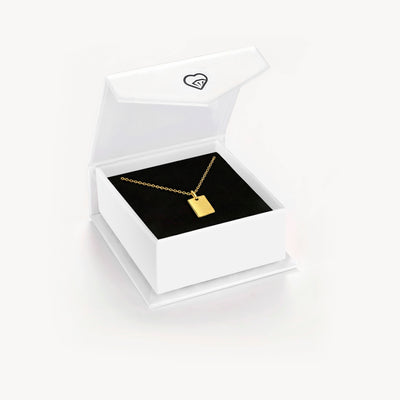 14k Gold Square Tag Women's Pendant/Necklace