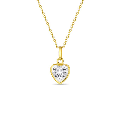 14k Gold Sparkling Heart Women's Pendant