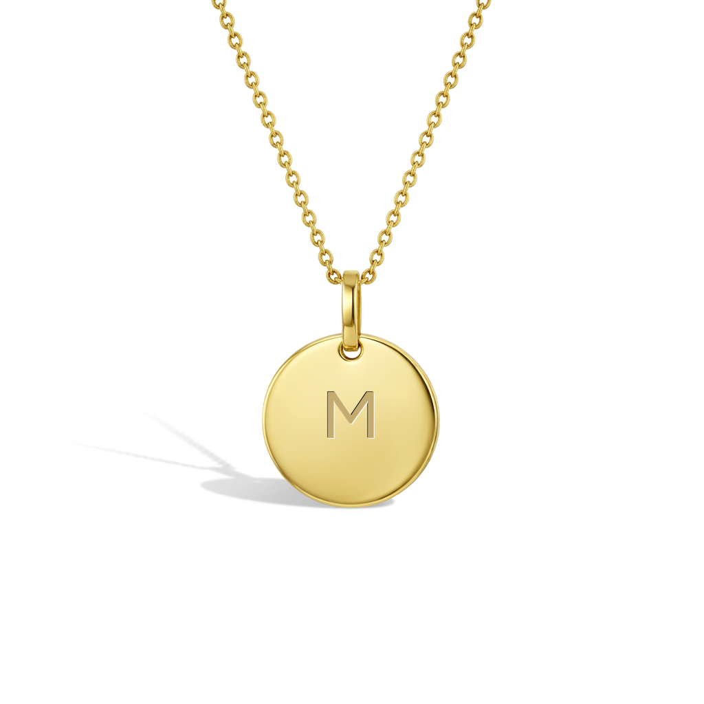 14k Gold Petite Classic Circle Toddler / Kids / Girls Pendant