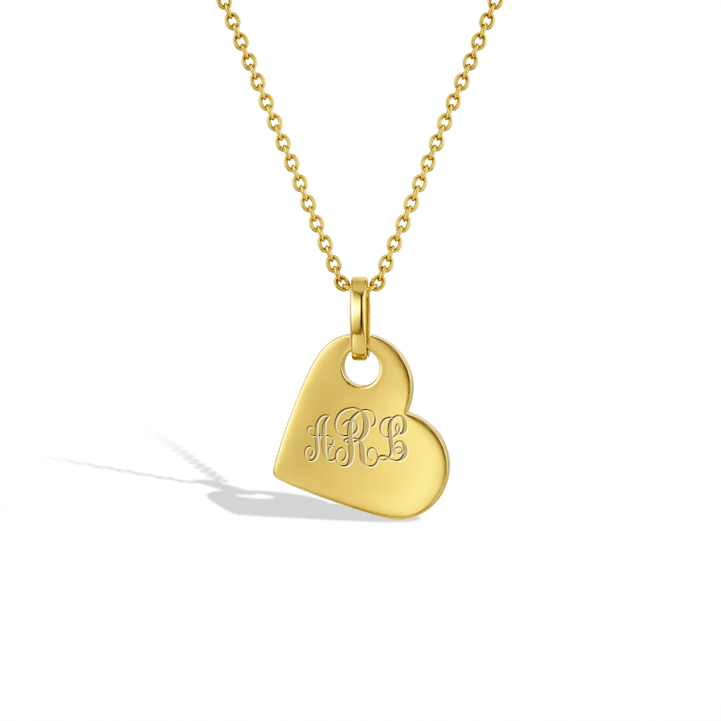 14k Gold Polished Tilted Heart Kids / Children's / Girls Pendant