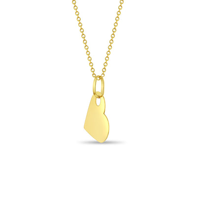14k Gold Polished Tilted Heart Kids / Children's / Girls Pendant