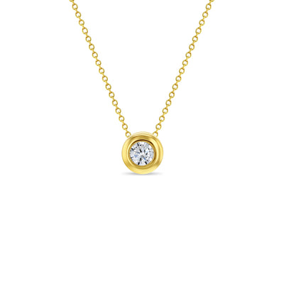 14k Gold Radiant Clear CZ Women's Pendant