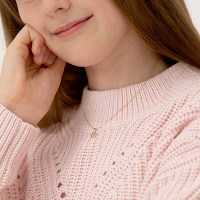 14k Gold Mother of Pearl Heart Charm