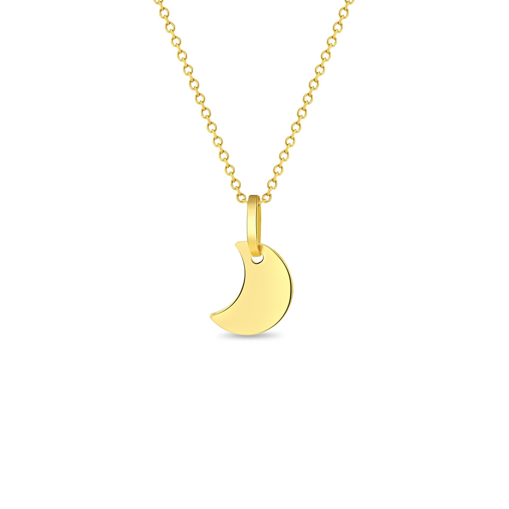 14k Gold Moon Women's Pendant