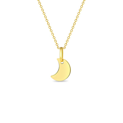 14k Gold Moon Women's Pendant