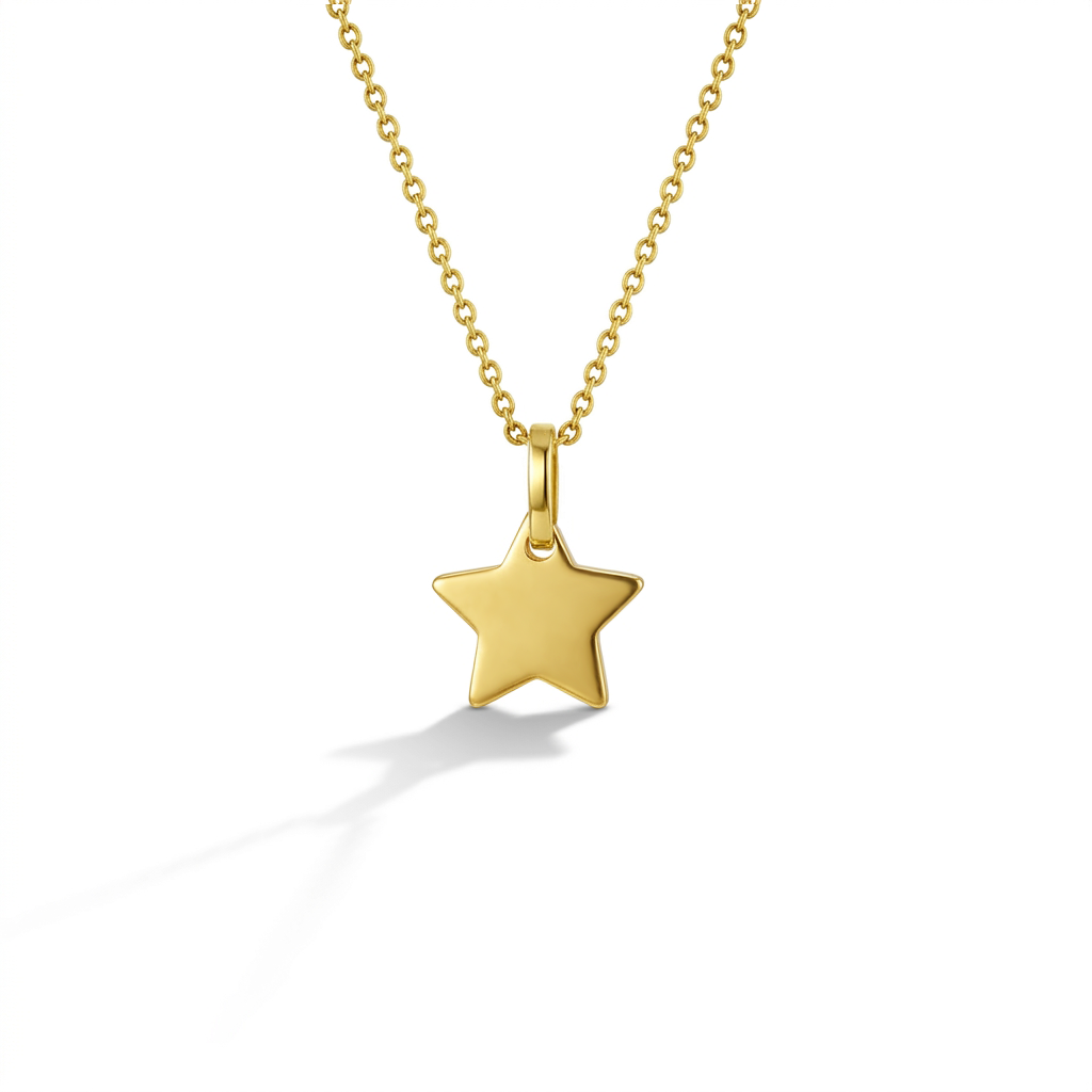 14k Gold Polished Star Kids / Children's / Girls Pendant
