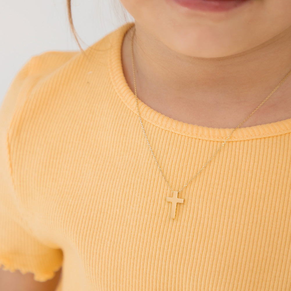 Tiny Cross Necklace – Go Rings