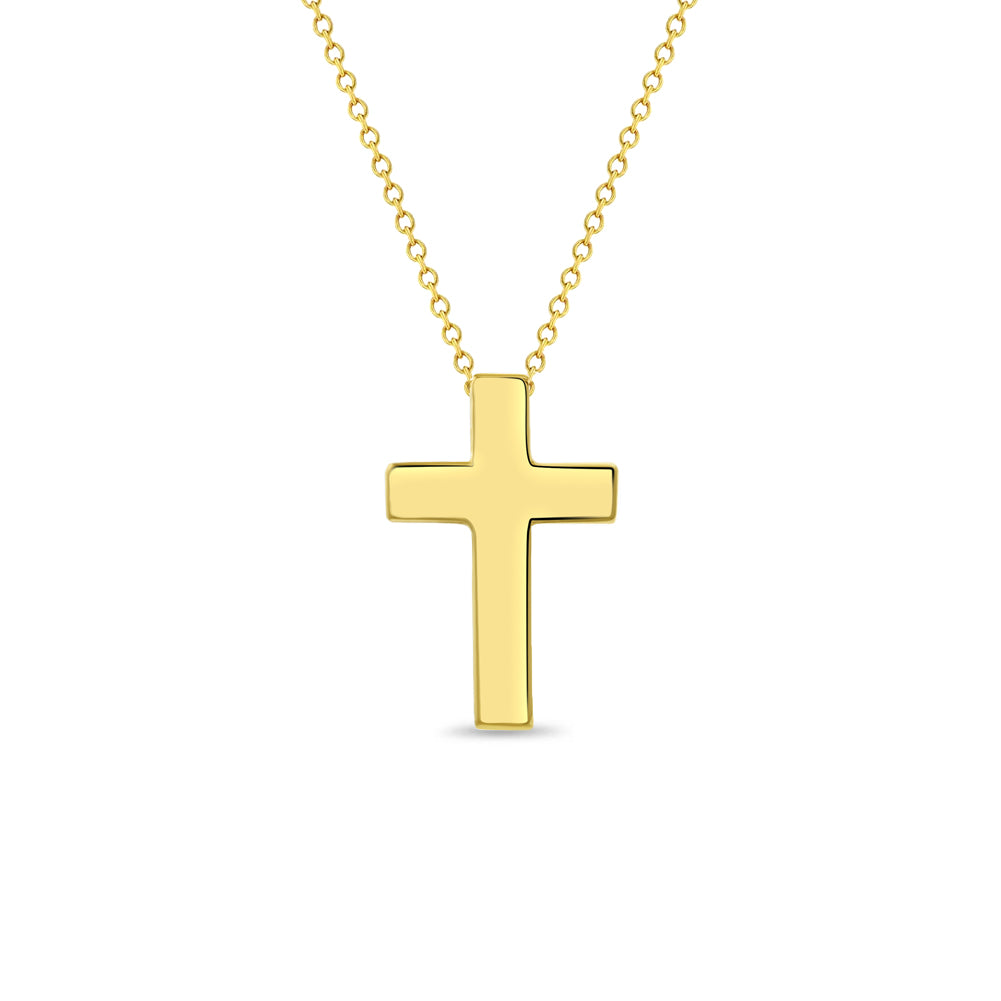 14k Gold Star Cutout Cross Kids / Children's / Girls Pendant/Necklace