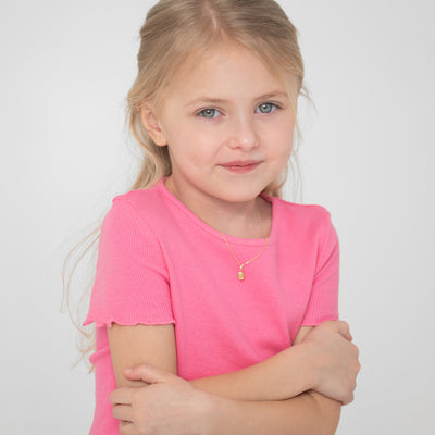 14k Gold Oval Virgin Mary Kids / Children's / Girls for Charm Bracelet