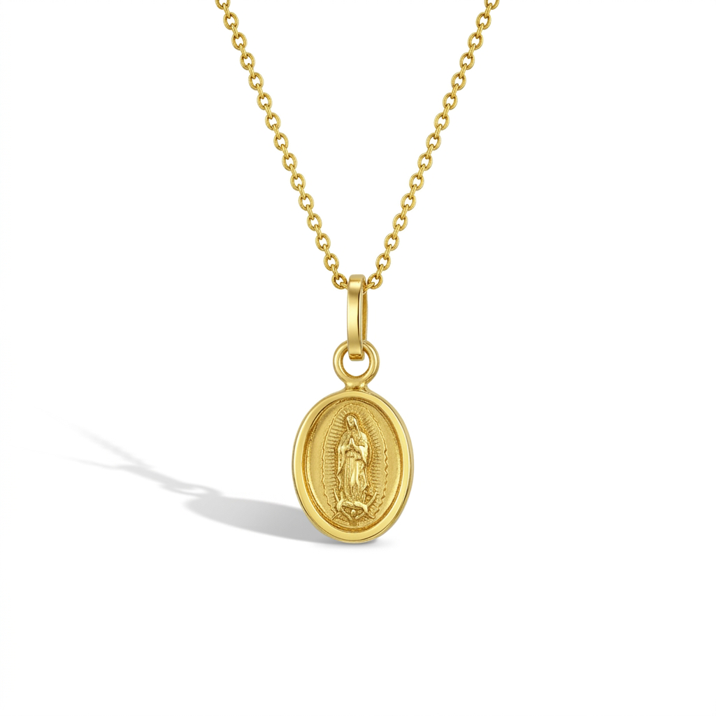 14k Gold Our Lady of Guadalupe Kids / Children's / Girls Pendant