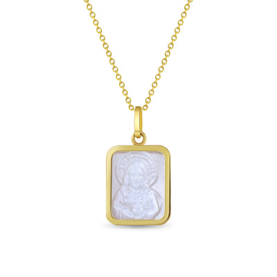 14k Gold Sacred Heart Baby / Toddler / Kids Pendant/Necklace