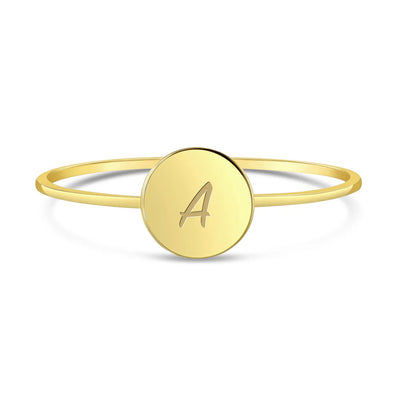 14k Gold Round Engravable Size 3-6 Baby / Toddler / Kids Ring