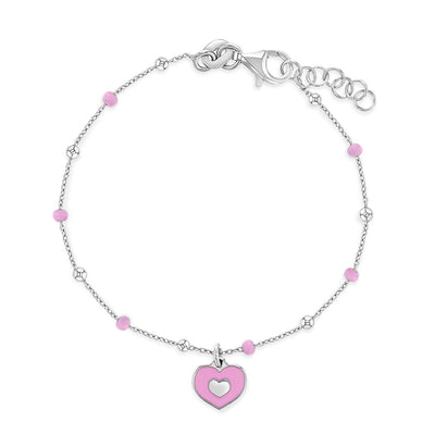 Groovy Heart Satellite Kids / Children's / Girls Jewelry Set - Sterling Silver